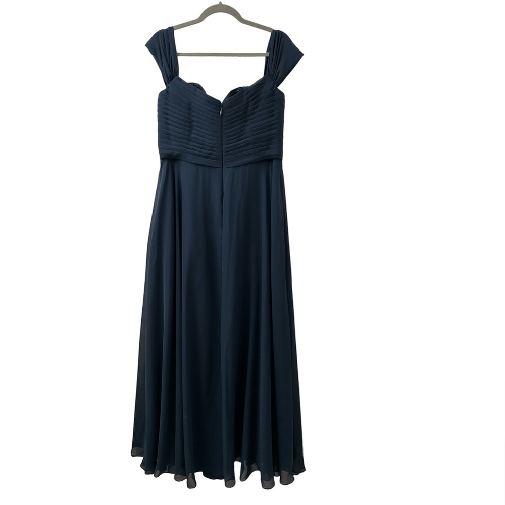 Morilee Dark Rich Green Chiffon Mother of the Bride Bridal Gown Women’s L - Picture 4 of 4